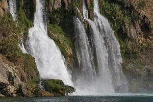 view on Duden waterfalls in Turkey photo
