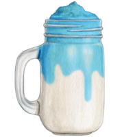 aguarela mão desenhado milkshake png