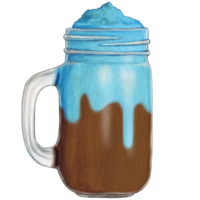 aguarela mão desenhado milkshake png