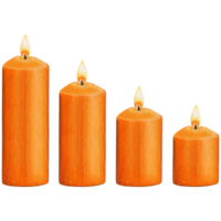 watercolor hand drawn candles png