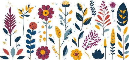 Transform Any Space with a Versatile Set of Spring and Summer Floral Elements vector