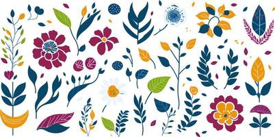 Elevate Your Design with a Simple and Chic Collection of Floral Elements vector