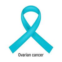 Cancer Ribbon. Ovarian cancer. Vector illustration.