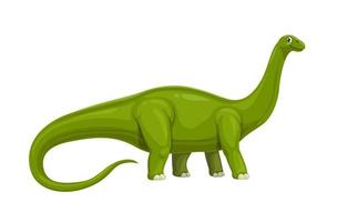 Cartoon apatosaurus herbivorous dinosaur character vector