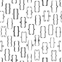 Parenthesis text brackets seamless pattern vector