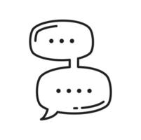 Message or chatting box, think memo speech bubble vector