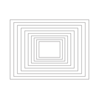 Rectangle images with blue lines of various sizes from small to large or from large to small, can be used for animation media png