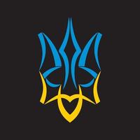 Vector stylized coat of arms of Ukraine