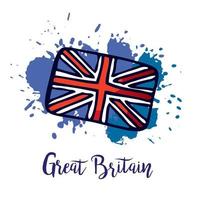 Vector hand drawn UK flag