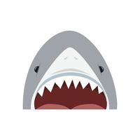 Angry shark with open mouth vector