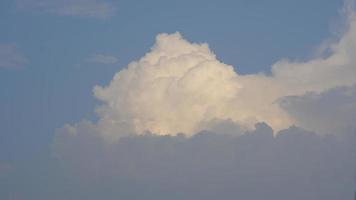 white clouds in the blue sky photo