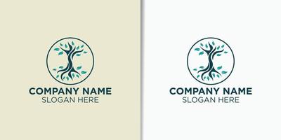 elegant tree logo design vector, nature logo template vector