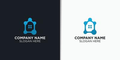 smart home logo design vector,technology logo template vector