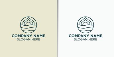 summer and beach vintage logo design vector, holidays logo design template vector