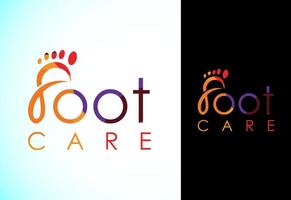 Polygonal foot and care icon logo template, Low poly foot and ankle healthcare vector