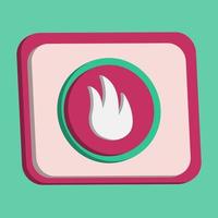 Fire button symbol vector