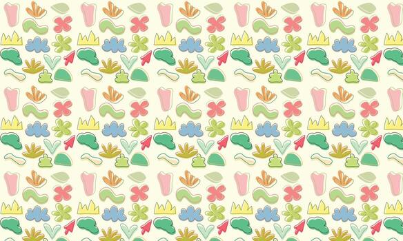 Abstract textile pattern in green color vector