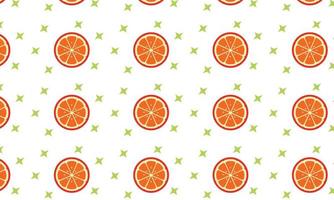 Orange slice fruit seamless pattern background vector