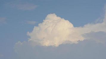 white clouds in the blue sky photo