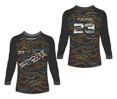 Jersey sports abstract texture tshirt design, for racing soccer gaming motocross cycling. vector