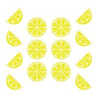 Fresh and juicy lemon on white background. Vector illustration