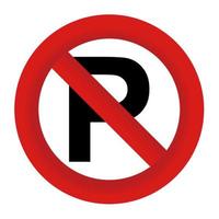 No parking sign illustration vector