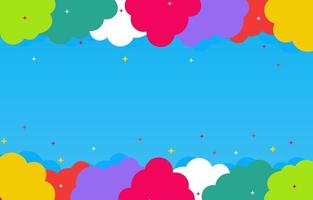 Colorful cloud background. Suitable for kids background vector