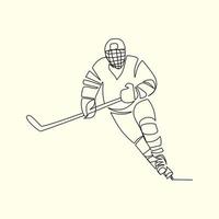 Player drawn in line art style vector