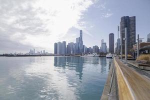The Chicago skyline as seen from Navy Pier. photo