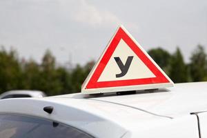 Driving school sign used in Russia photo