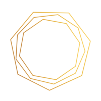 luxo Casamento geométrico ouro quadro, Armação fronteira png