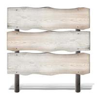 vacío de madera tablero con Tres escritorios en blanco antecedentes foto