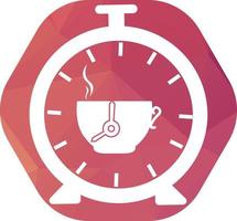 café hora logo diseño vector modelo