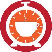 café hora logo diseño vector modelo