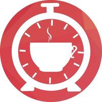 café hora logo diseño vector modelo