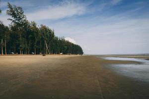 Scenic site view of Coxs Bazar, located in Bangladesh the longest beach in the world. photo
