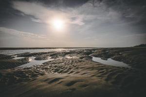 Scenic site view of Coxs Bazar, located in Bangladesh. Which is the longest beach in the world. photo