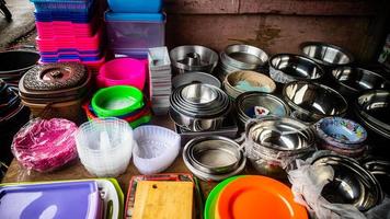 Minahasa, Indonesia  January 2023, household goods shop at the Tondano traditional market photo