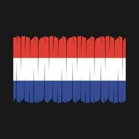 Netherlands Flag Brush Vector