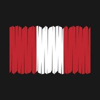 Peru Flag Brush Vector