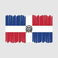 vector de pincel de bandera de república dominicana