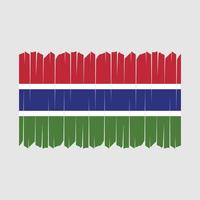 Gambia Flag Brush Vector