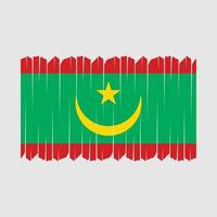 Mauritania Flag Brush Vector