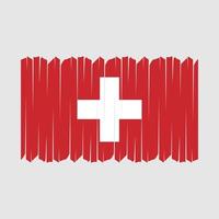 Switzerland Flag Brush Vector