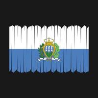 San Marino Flag Brush Vector