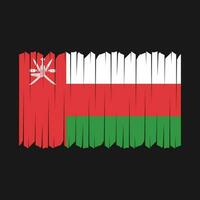 vector de pincel de bandera de oman