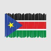 South Sudan Flag Brush Vector