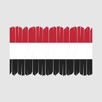 vector de pincel de bandera de yemen