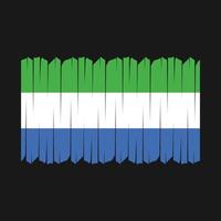 Sierra Leone Flag Brush Vector