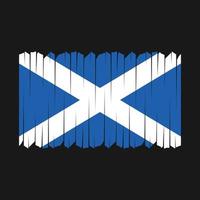 vector de pincel de bandera de escocia